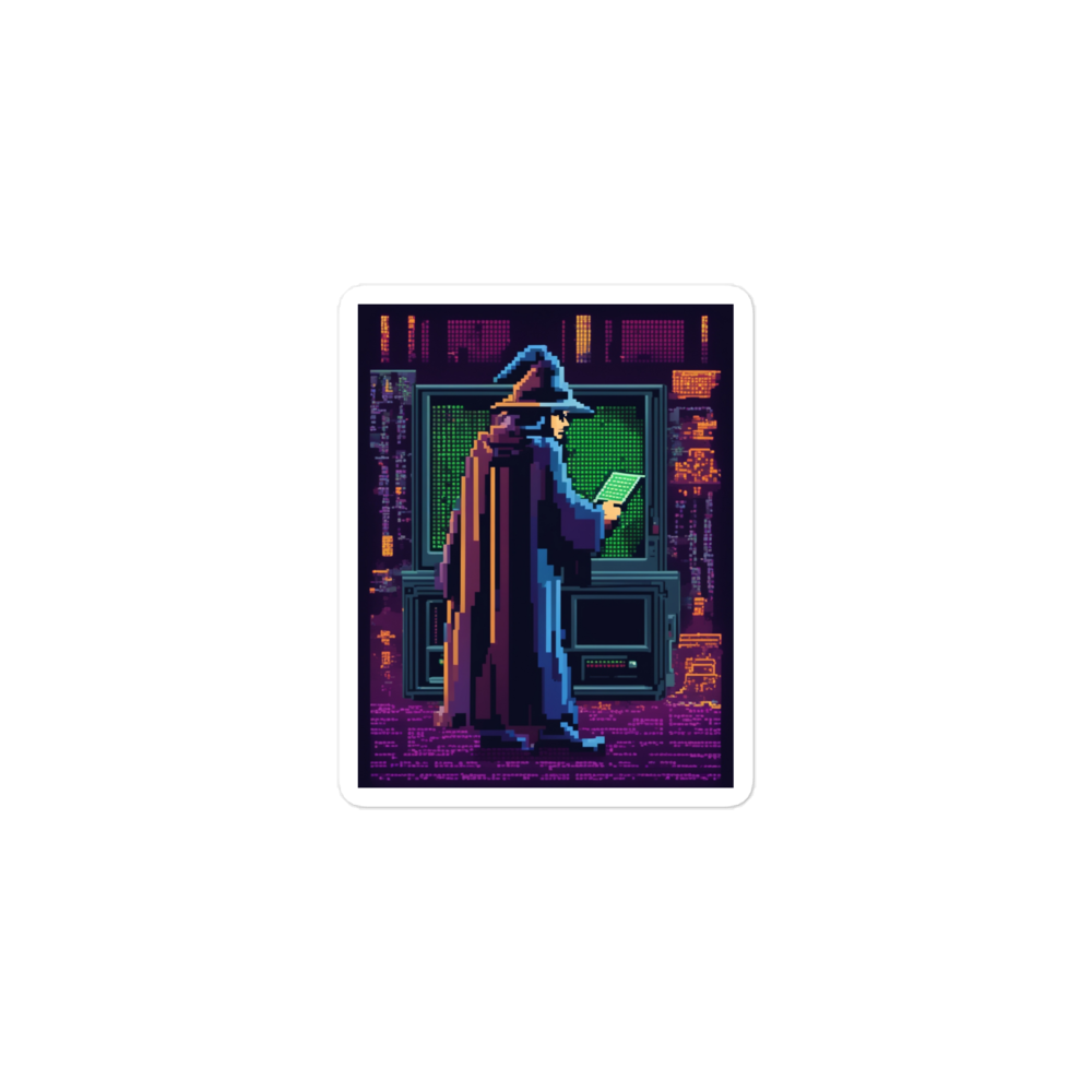 Wizard Programmer - Vinyl Sticker - 3" x 1.2" – Server Labs Aus