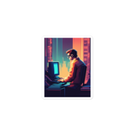 Programmer In Focus - Vinyl Sticker - 3" x 1.2"