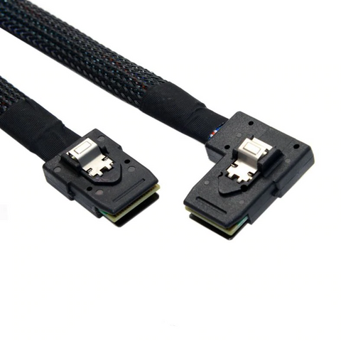 Mini SAS SFF 8087 to Mini SAS SFF 8087 Extension Cable Right Angled
