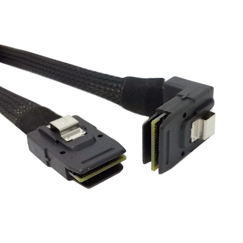 Mini SAS SFF 8087 to Mini SAS SFF 8087 Extension Cable Down Angled